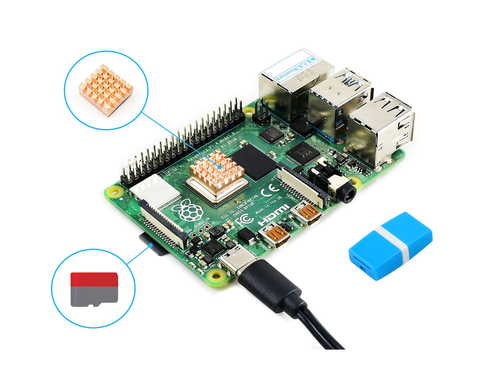 Amazon.com: Waveshare Starter Kit Compatible with Raspberry Pi 4