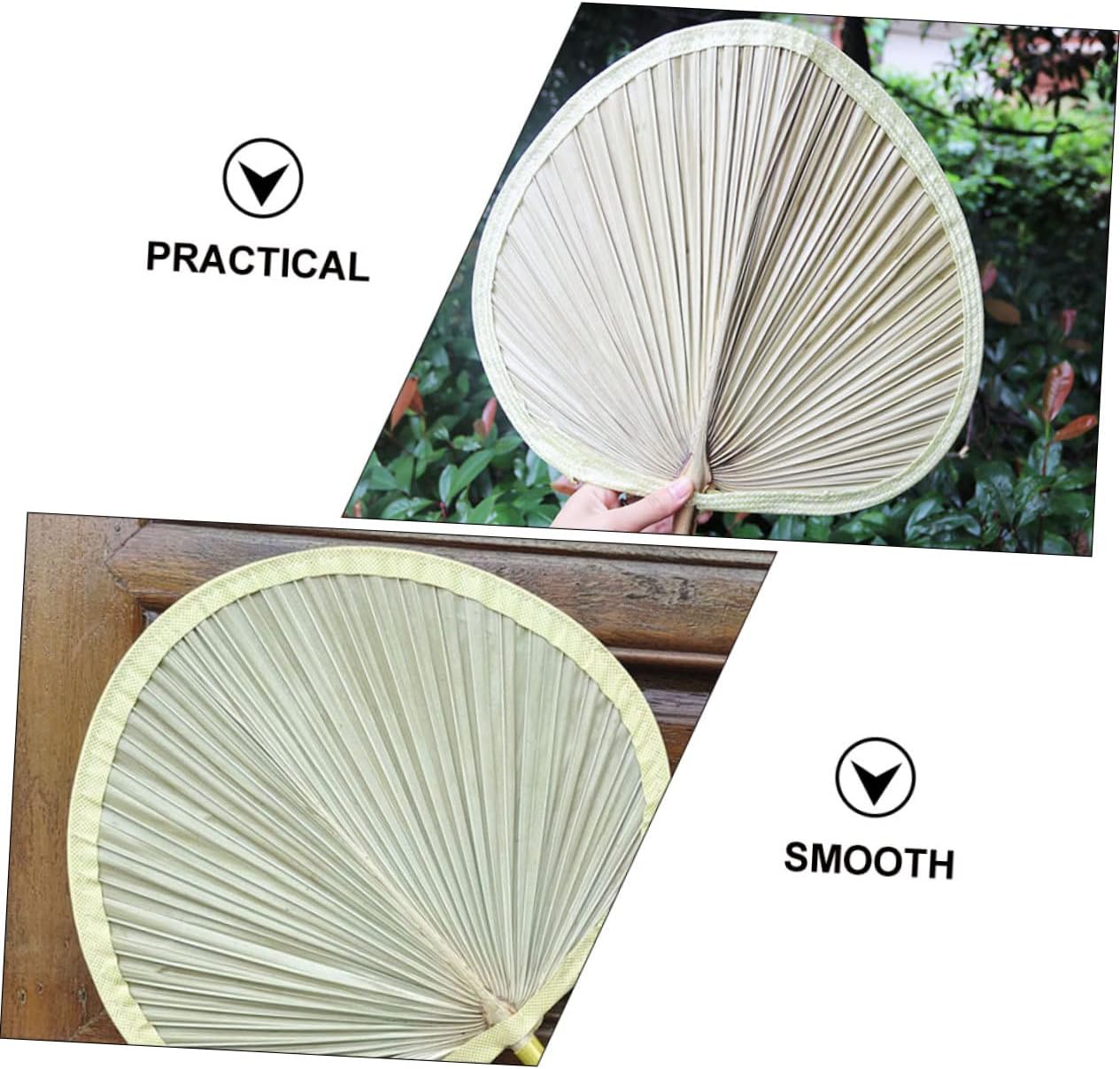 MAGICLULU 4pcs Handmade Weaving Fan Vintage Portable Hand Fan for Cooling Lightweight Decorative Accessory for Home Office and Outdoor Use for Adults and Boy Girl