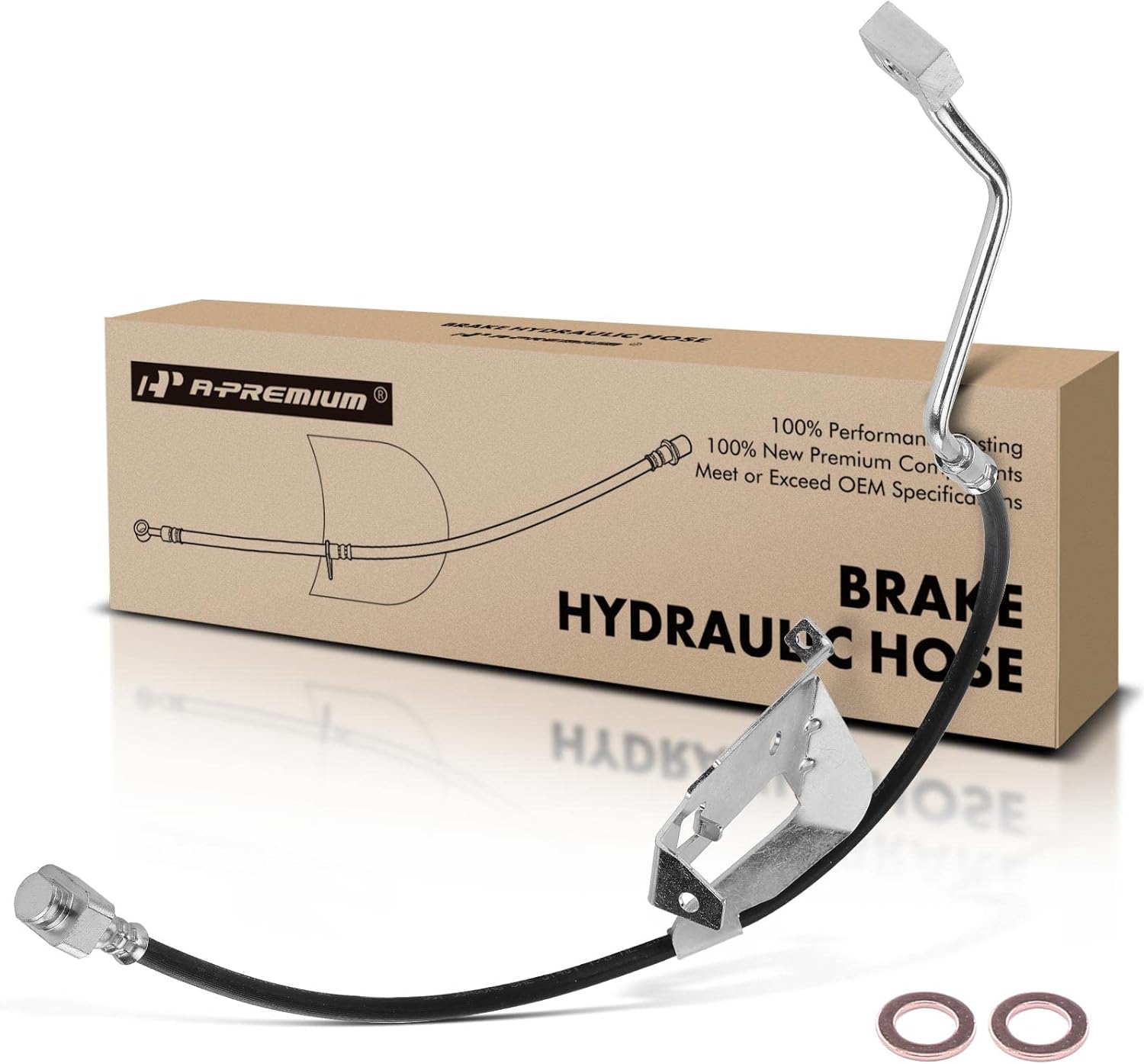 A-Premium Front Driver Brake Hydraulic Hose Compatible with Select Ford Models - For F-250/F-350/F-450/F-550 Super Duty 2013 2014 2015 2016 - Replace# GC3Z2078C
