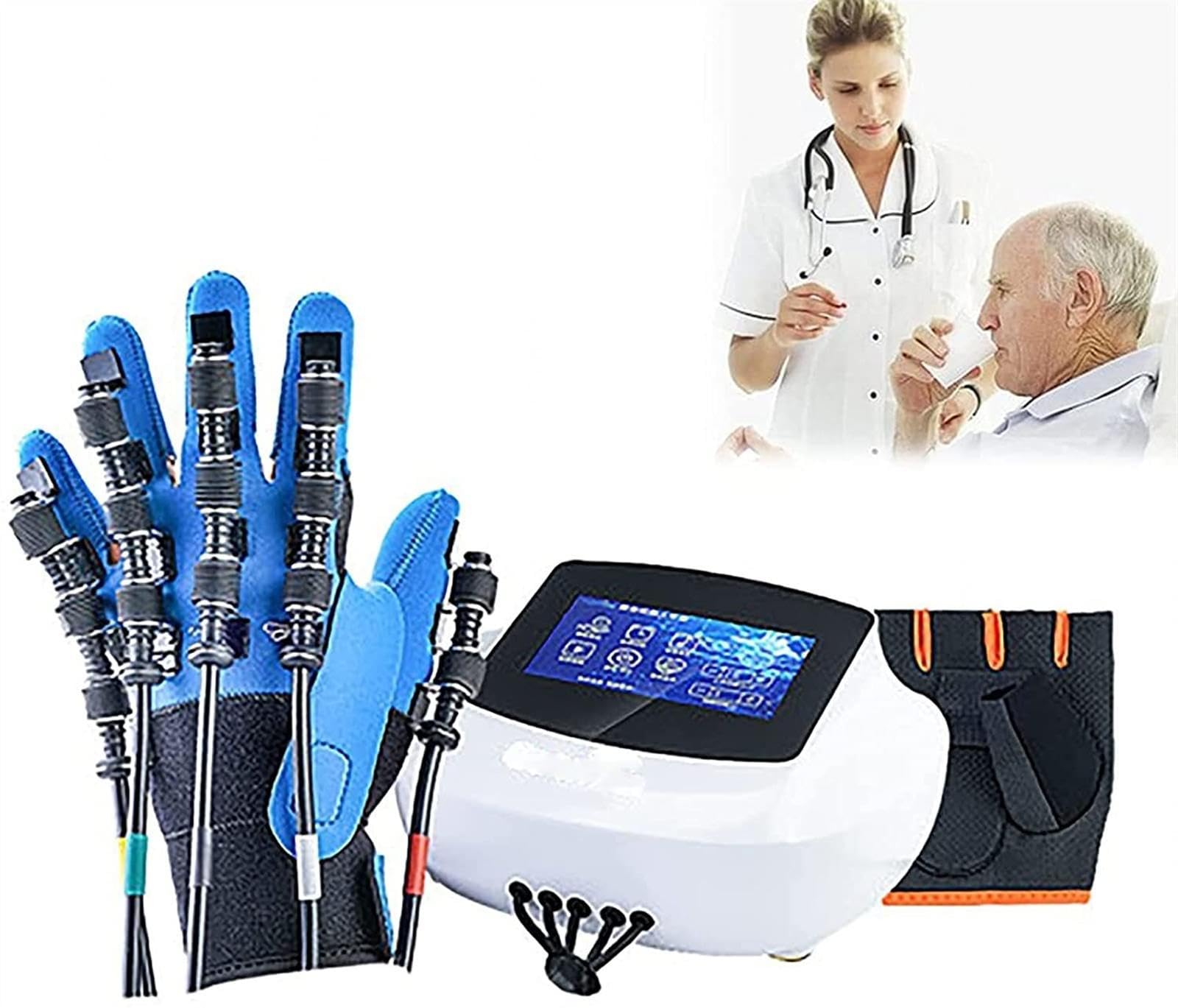 Finger Training Stroke Hand Splint Finger Straightening Brace Guard for Stroke People Finger Wrist Training Left-M