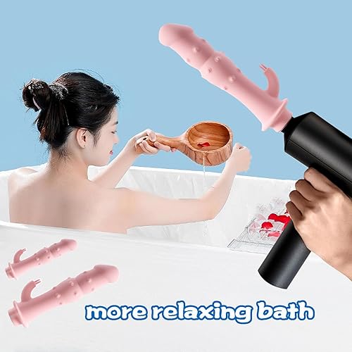 Miniatura 4 de Accesorios de pistola de masaje para adultos, cabeza redonda, cabeza de pistola de masaje portátil, accesorios de masaje rosa para aliviar los