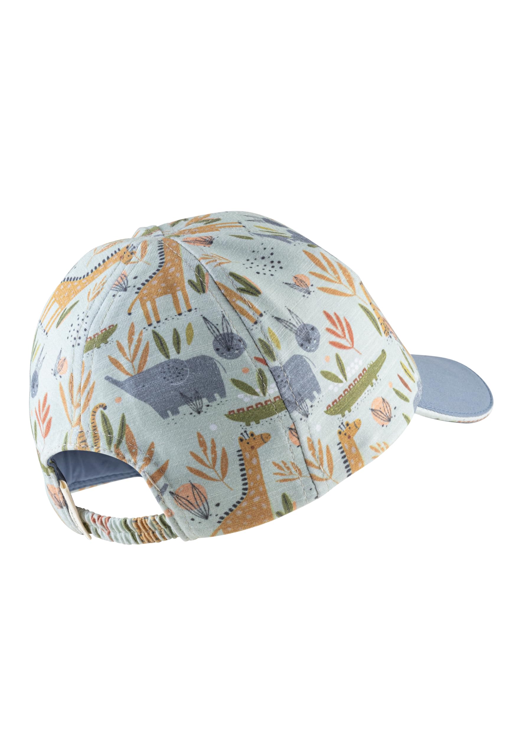 Sterntaler - Basecap aus Flammgarn Jersey Bedruckt mit Safari Tieren, Cappellino da Baseball Unisex - Adulto