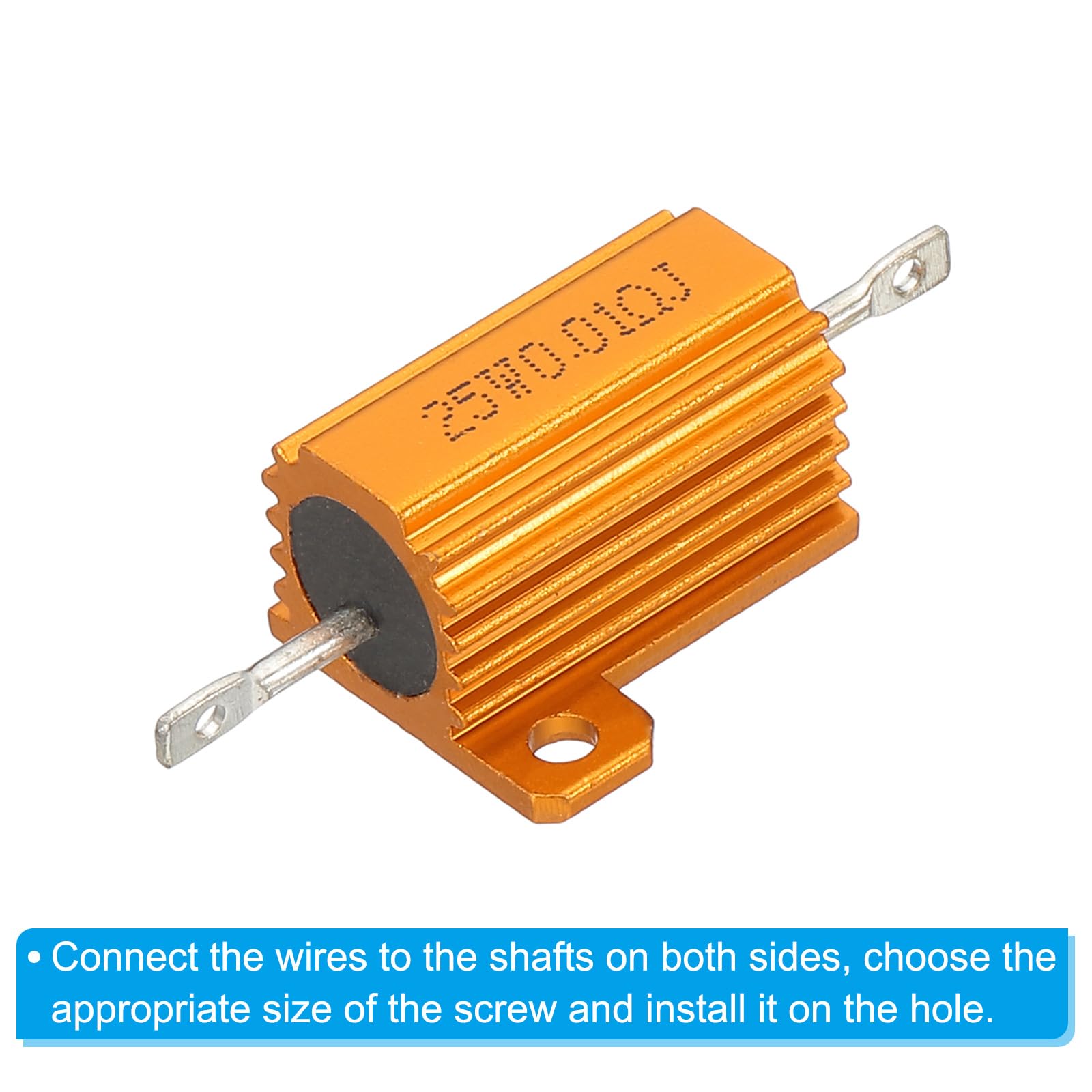 PATIKIL Aluminium Widerstände 50W 4 Ohm - 4 Stück Mit Clips