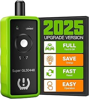 VXDAS 2IN1 TPMS Relearn Tool Super GL50448 for GM and Ford with Model Switch Button,Tire Pressure Sensor Monitor Rest Activation for Buick/Cadillac/Chevrolet/GMC/Lincoln/Mazda 2024 Edition(Green)