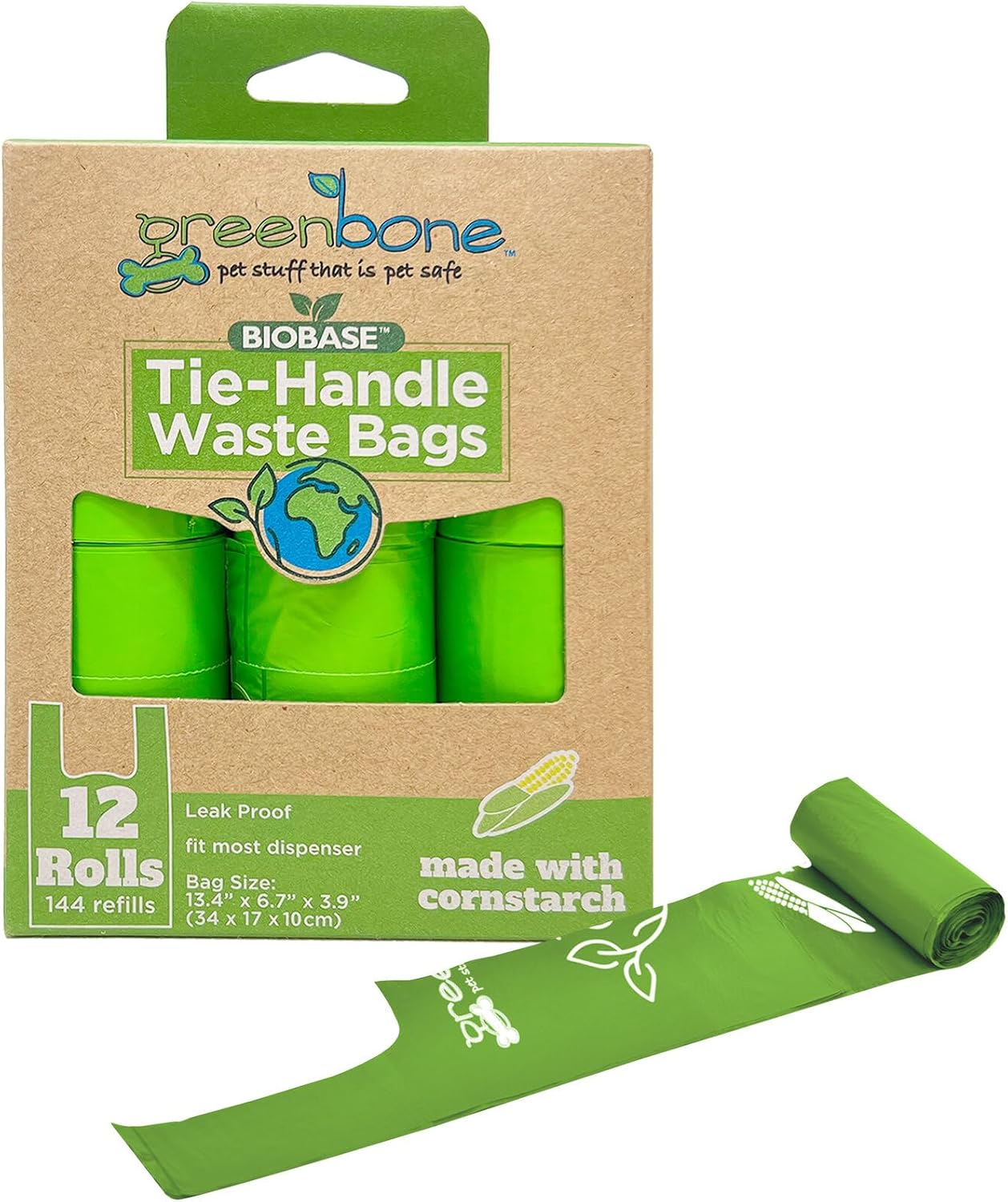 Greenbone BioBase Cat or Dog Poop Bags Rolls with Liberia Ubuy