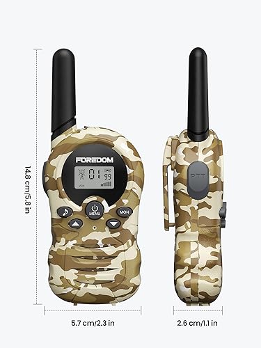 Miniatura 9 de FOREDOM Walkie Talkies for Kids Walkie Talkies Long Range for Boys & Girls Age 3 to 12 Year Old Birthday Cool Army Toys - 2 Pack