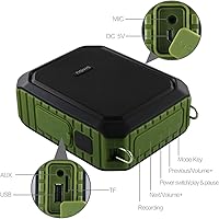 Vista 6 de Amplificador de voz portátil con micrófono con cable de 18 W, amplificador de voz personal Bluetooth, impermeable, grabación para profesores, guía