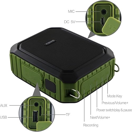 Miniatura 6 de Amplificador de voz portátil con micrófono con cable de 18 W, amplificador de voz personal Bluetooth, impermeable, grabación para profesores, guía