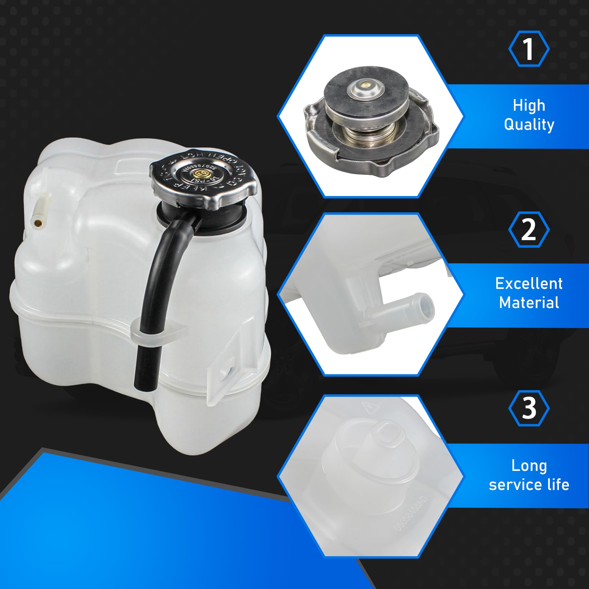 MOTOKU Coolant Reservoir Tank For Dodge Journey 2009-2019 – 3.6L & 3.5L V6 Engine Replacement - View #3