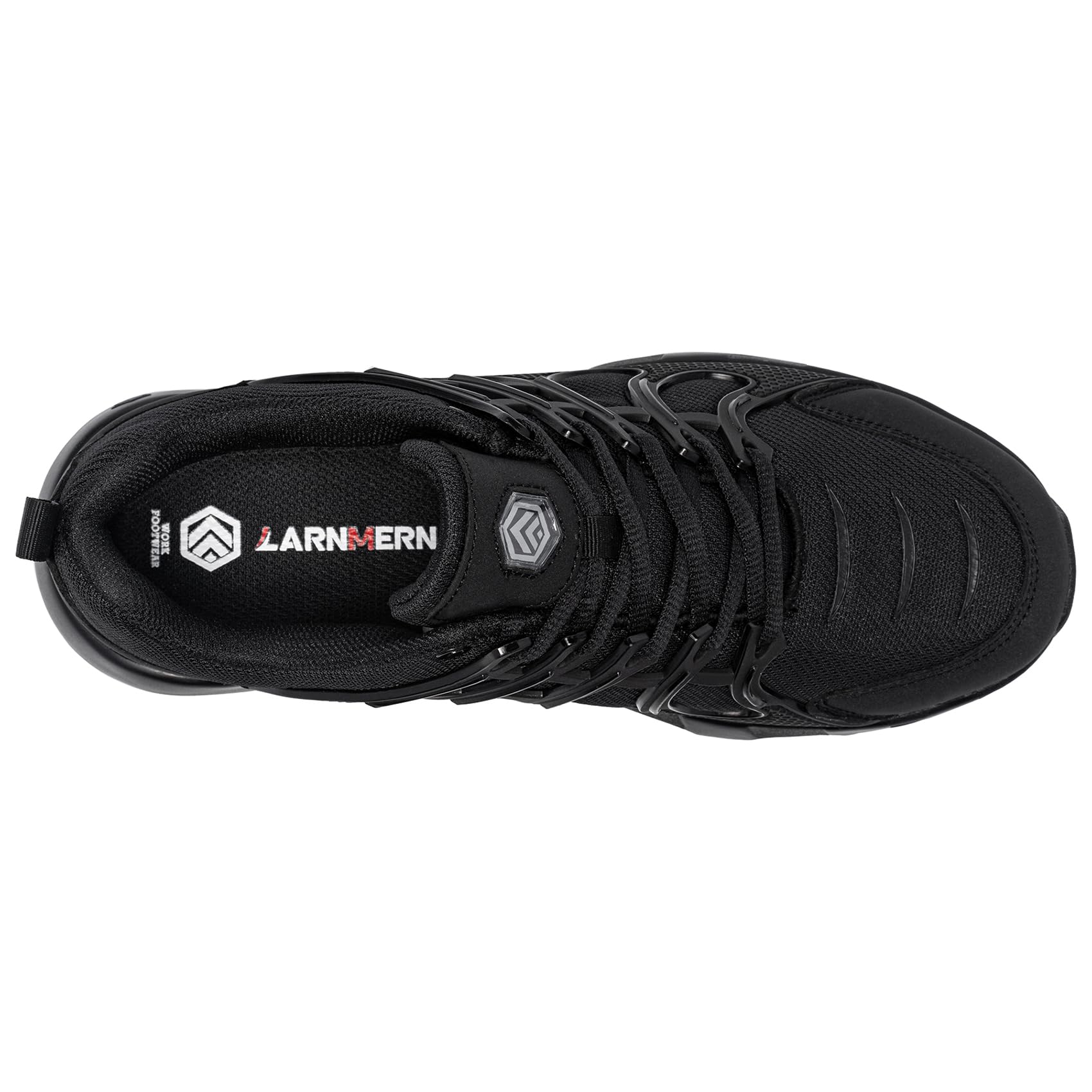 LARNMERN Chaussure Cuisine Homme Chaussures de Cuisine Hydrofuges Travail Semelles Antidérapantes Les Baskets de Chef Serveur Personnel Médical Baskets,Noir 46 EU