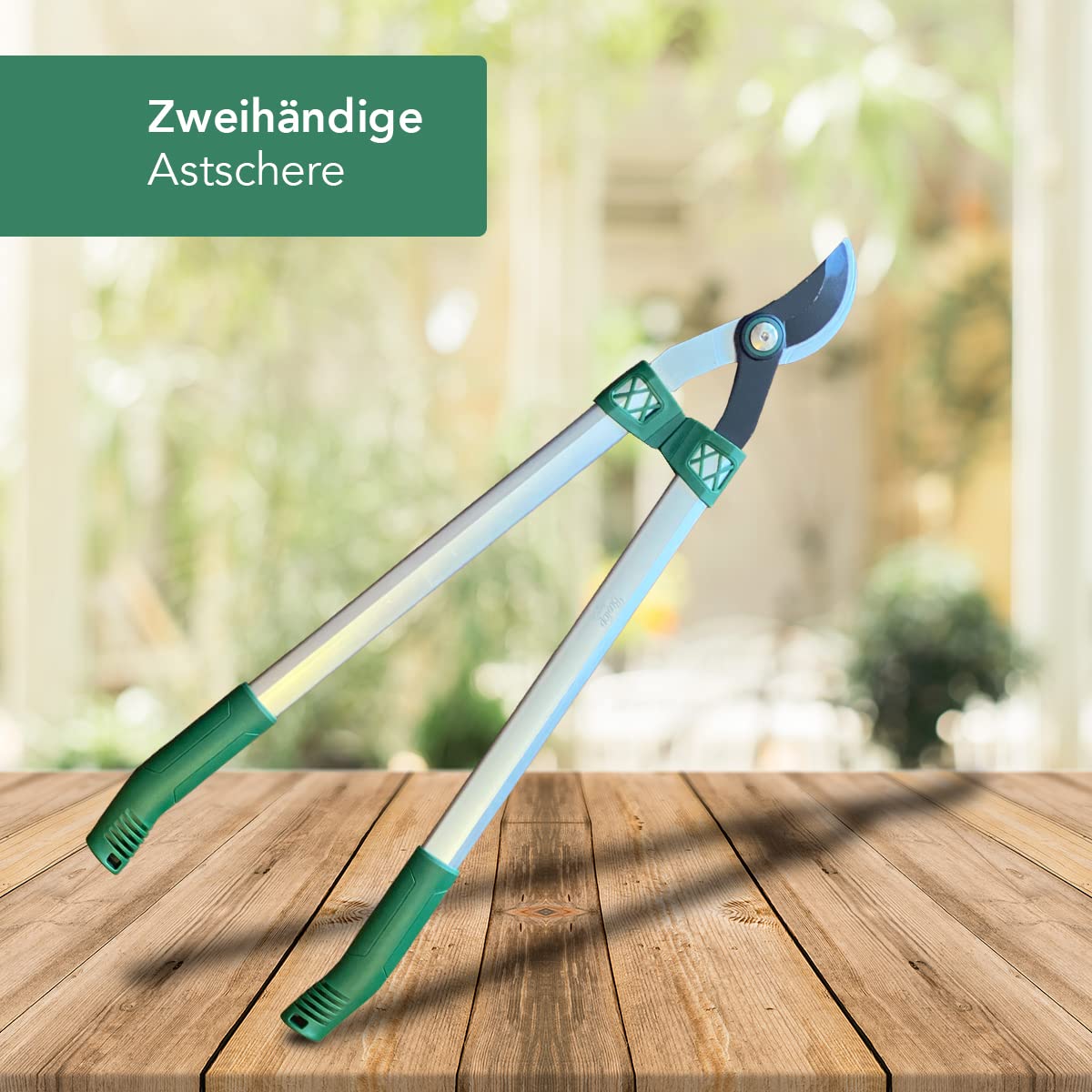 BioTop Zweihändige Beschneidschere - Professionelles Gartenwerkzeug - Schere ideal für Pflanzen, Blumen, Garten und Gemüsegarten - maximal 40 mm mit Stoßdämpfern - Biotop