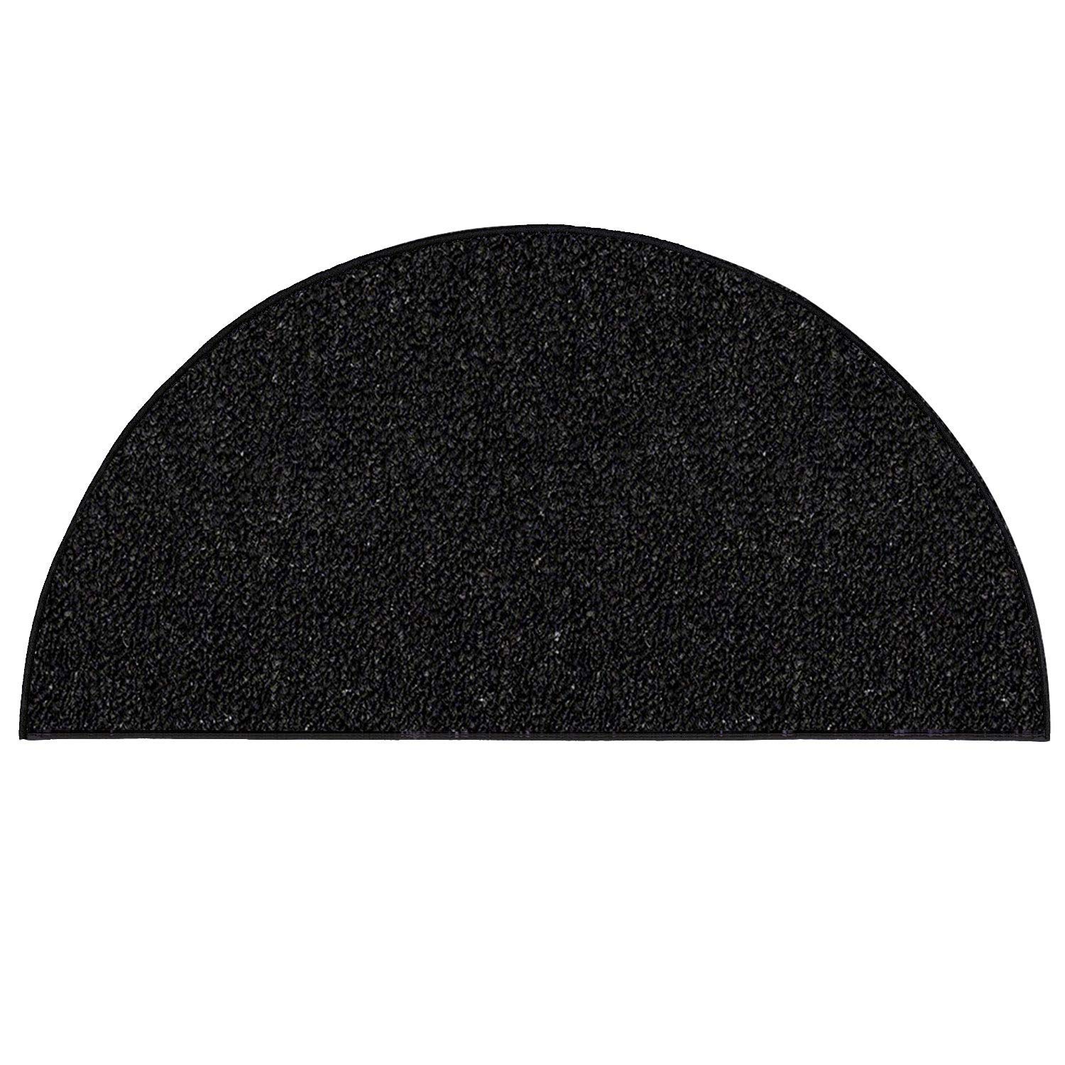 Home Queen Indoor Outdoor Commercial Black Color Area Rug - Half Round ...