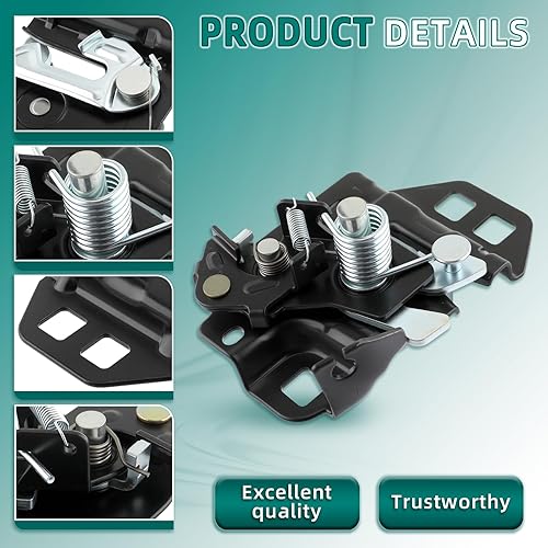 Miniatura 3 de AUTOKAY DS7Z16700C - Pestillo de bloqueo de capó del lado derecho del pasajero para Ford Fusion 2013-2020