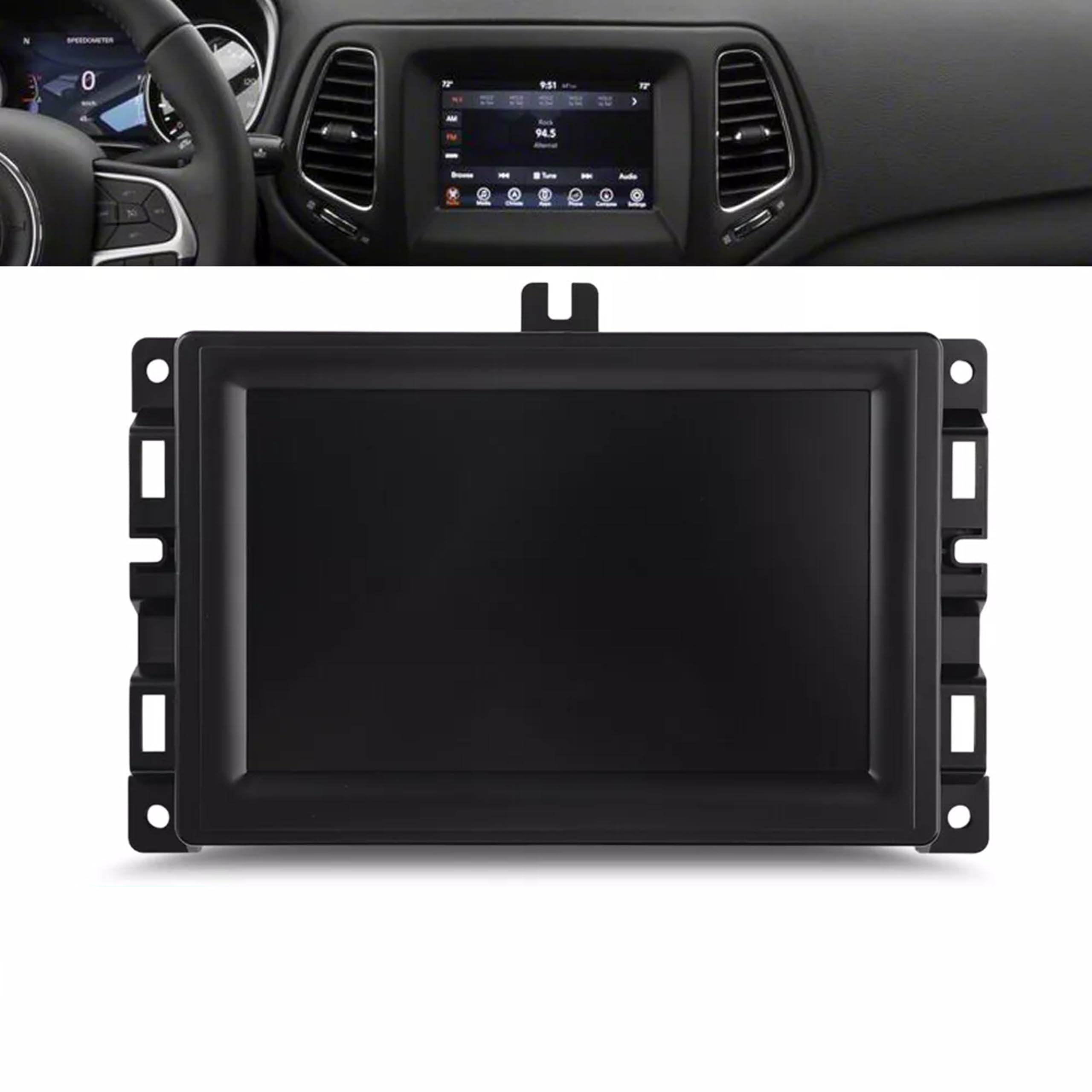 Pantalla LCD Táctil De 7" Para Jeep Compass 2017-2020 | Reemplazo TDO-WXGA0700K00033-V2 / TDO-WXGA0700K00057-V1 | Kit Reparación Con Herramientas | Compatible Con Uconnect