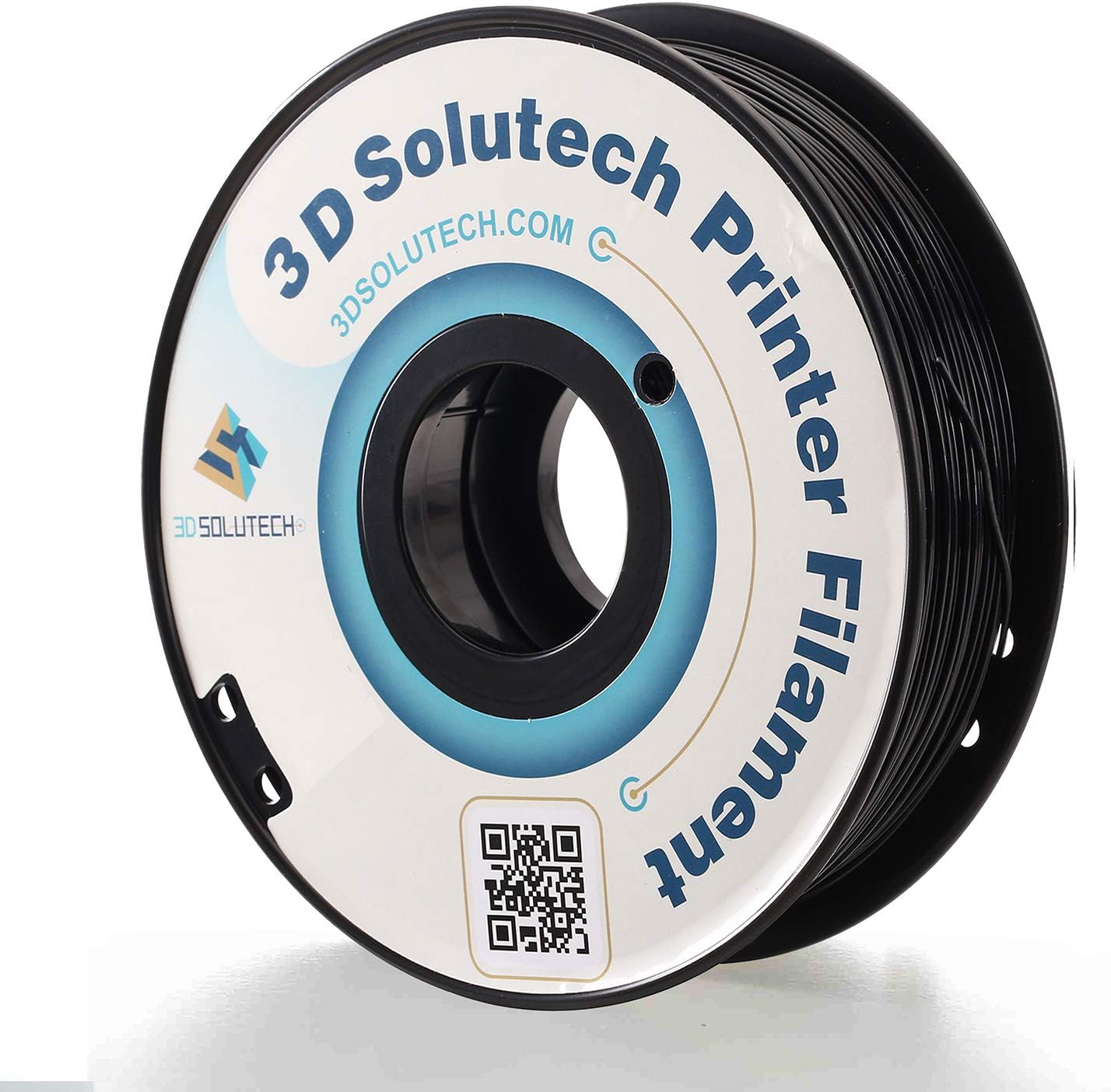 3D Solutech - PETG175BLK Real Black 1.75mm PETG 3D Printer Filament 2.2 LBS (1.0KG)