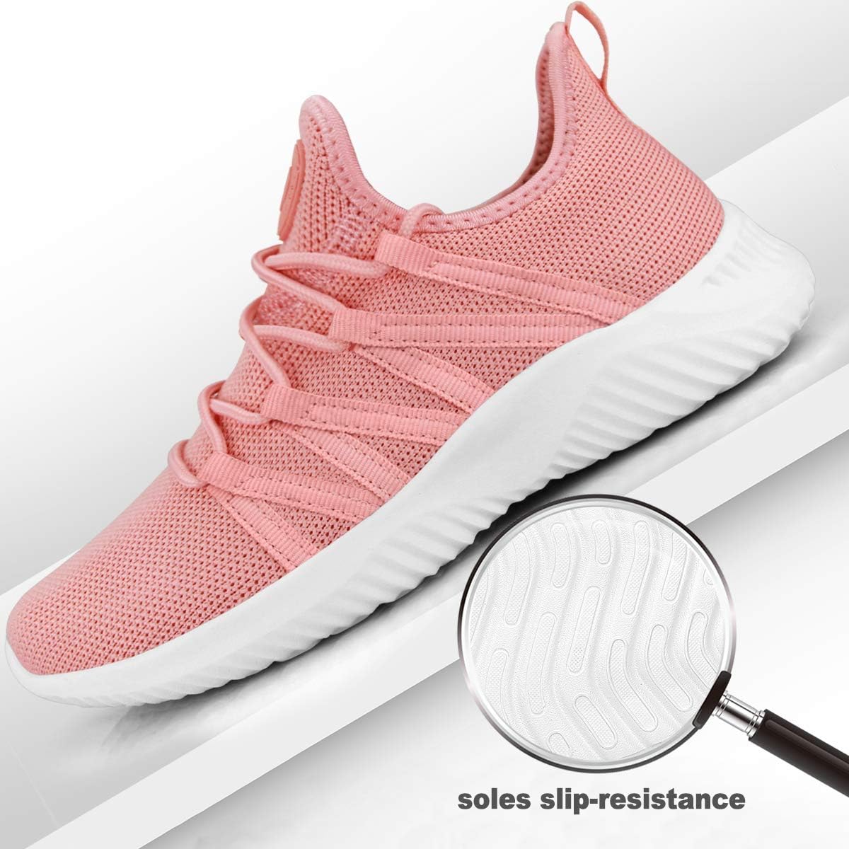 Feethit Womens Slip On Running Shoes Non Slip Walking Shoes Lightweight Gym Workout Shoes Breathable Fashion Sneakers - Image 5