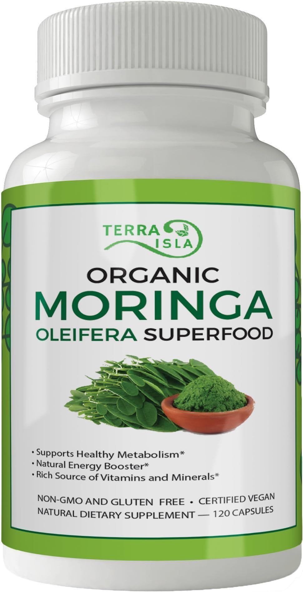 Organic Moringa Oleifera 800 mg Capsules - 120 ct | Supports Weight Loss & Boosts Energy | Aids Lactation in Breastfeeding Mothers | Joint Support | Powerful Antioxidant