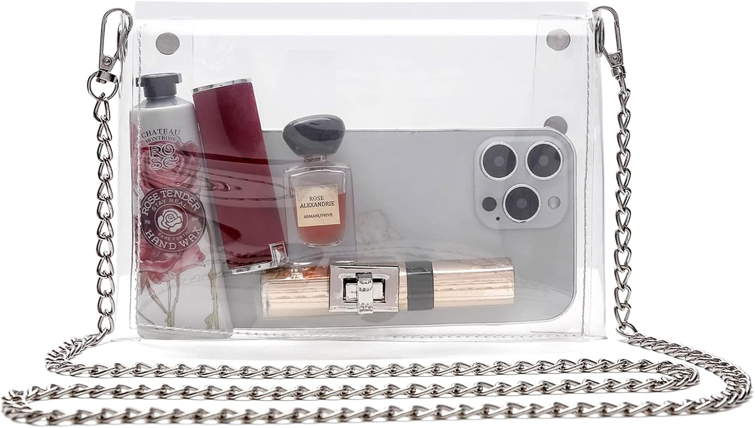MOETYANG Transparent Clutch Clear Purse Crossbody Shoulder Bags Stadium Approved Bags MOETYANG Transparent Clutch Clear Purse Crossbody Shoulder Bags Stadium Approved Bags