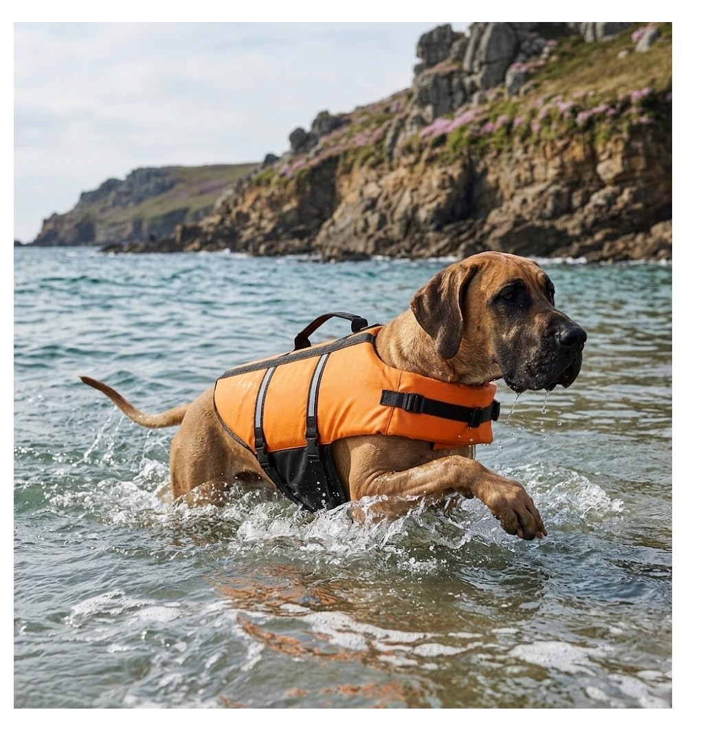 Gilet de Sauvetage pour Chien Marinus Orange Fluo XL