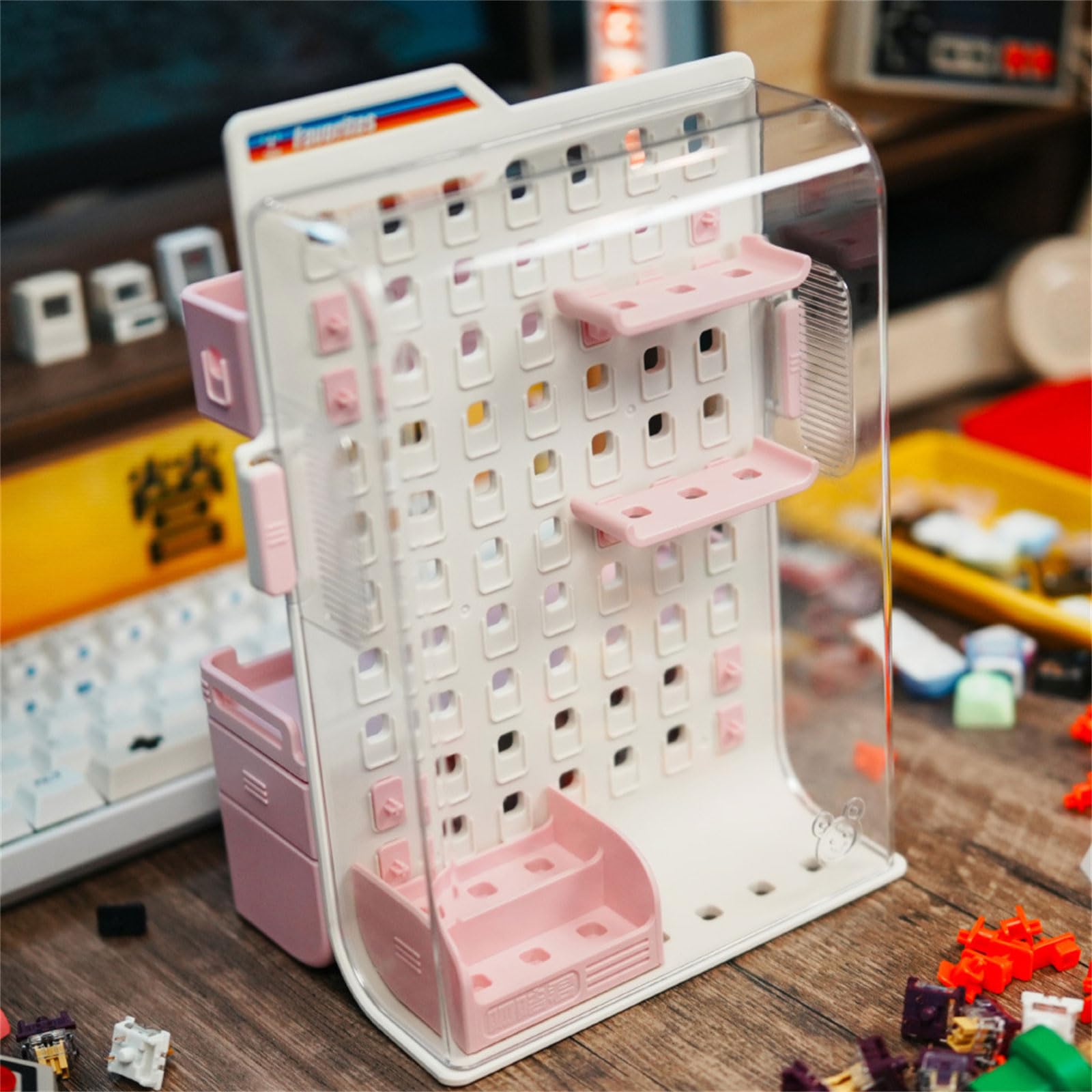 Modulares Tastenkappenbrett mit erweiterbarem Design für C-Typing-Setups und Schreibtischzubehör, Modulare Tastaturen, Zubehör-Organizer