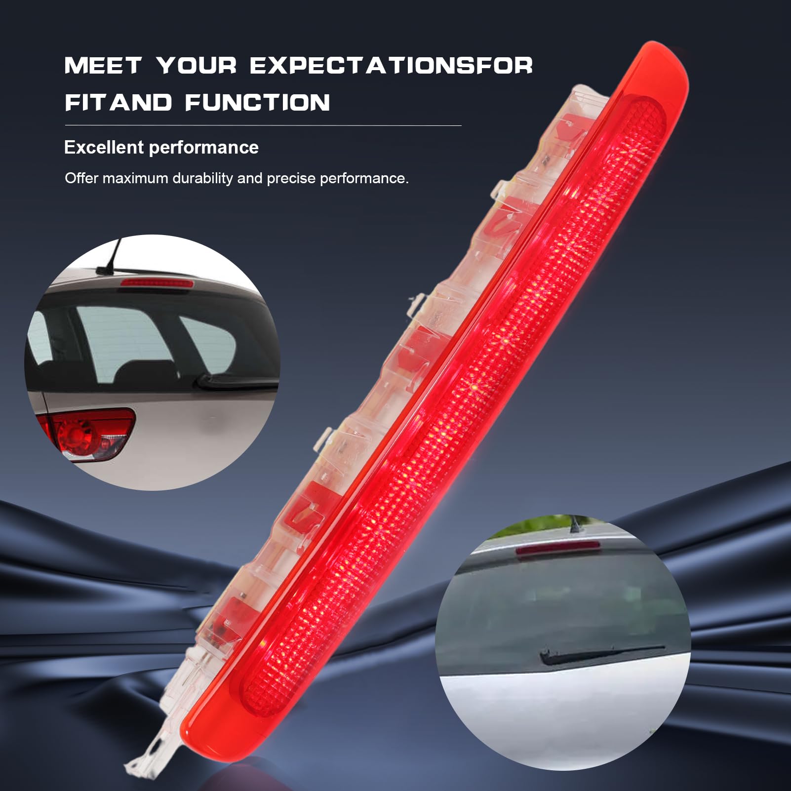 KASturbo - Terza luce di stop per Seat Altea 2009-2015/Seat Altea XL/Freetrack 2007-2015, sostituisce 5P8945097 5P8945097A, lampada freno posteriore alta