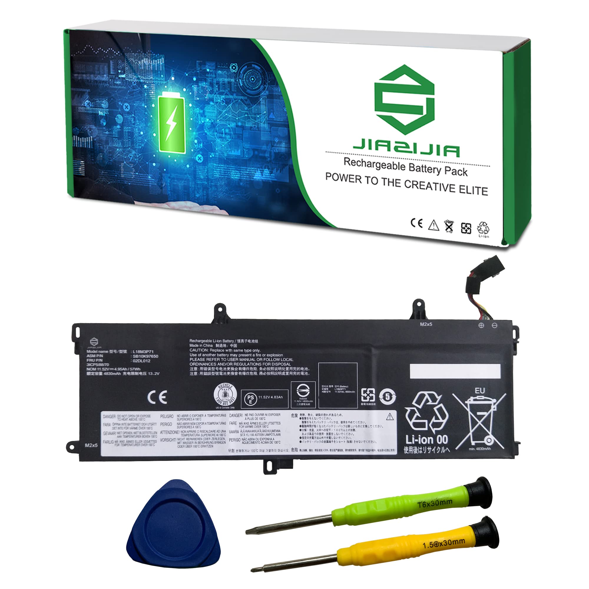 02DL012 L18M3P71 SB10K97650 Battery Replacement for Lenovo ThinkPad T15 T590 P53S P15S Series 02DL011 L18L3P71 SB10K97649 L20D3P71 SB10T83156 SB10T83157 SB10W51924 SB10W51930 SB10W51931