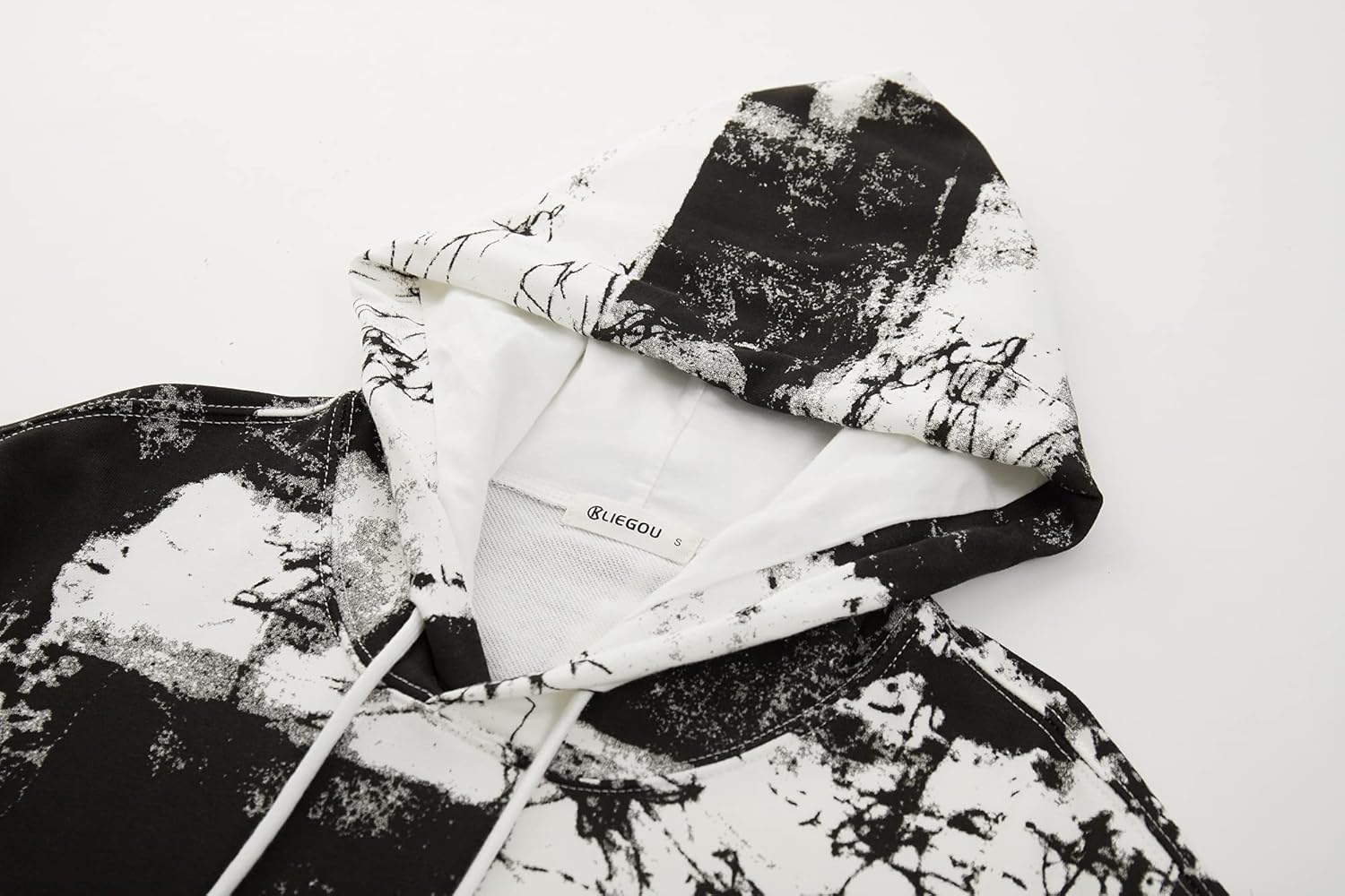 KLIEGOU Mens Tie-Dye Pullover Hooded Sweatshirt - Image 4