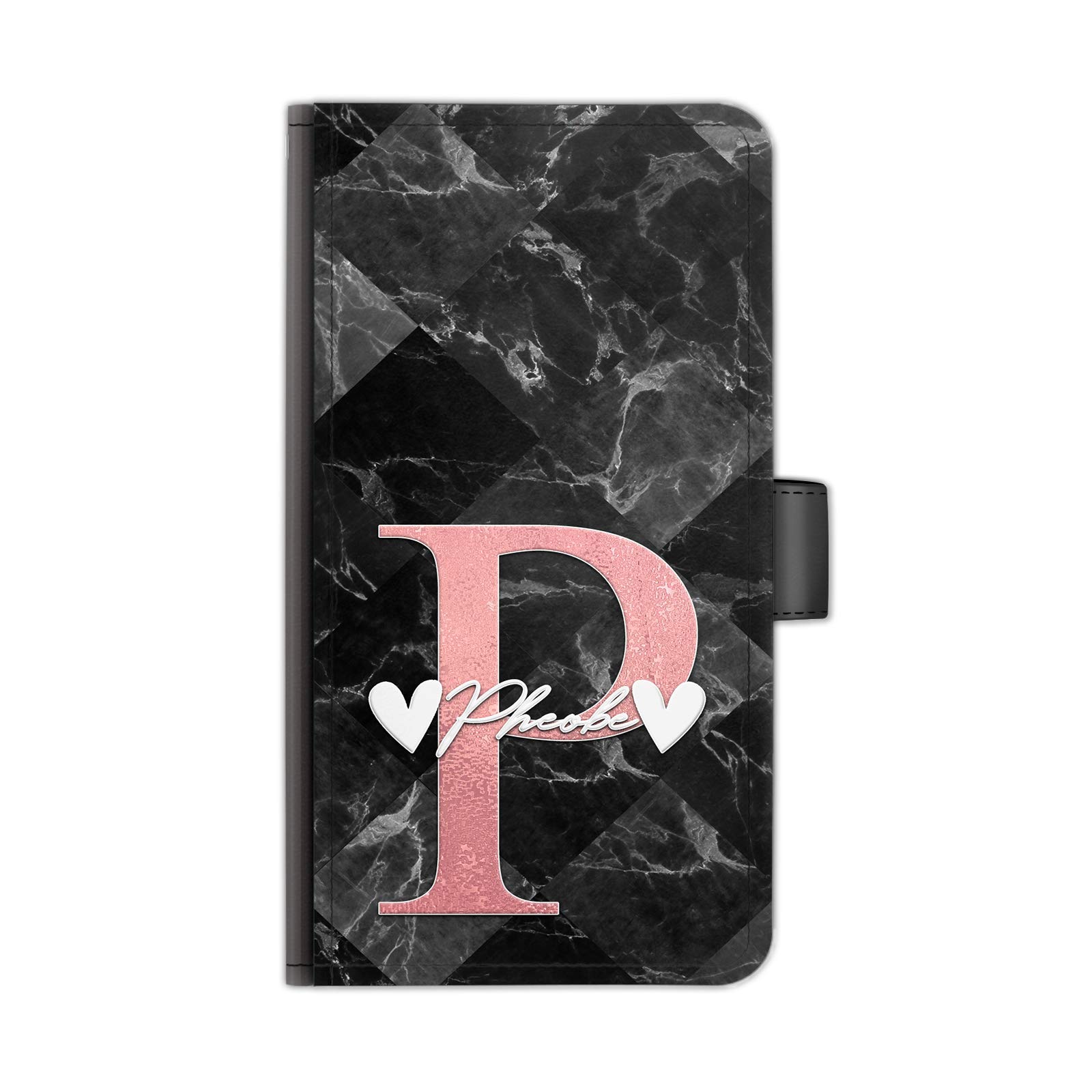 Custodia Rigida Per Telefono Personalizzata Con Iniziali In Marmo, Motivo A Vortice, Rosa E Grigio, Monogramma Elegante Per IPhone 12, 5 SE, 6, 7, 8 Plus, Samsung Galaxy, Motorola, HTC - Italia - Foto 13