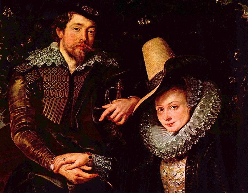 Cuadro de Peter Paul Rubens Duo in Portrait mediano mate con marco marrón