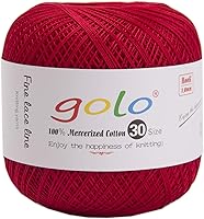 Vista 42 de Golo - Hilo de ganchillo tamaño 30, hilo de colores para hacer encaje 310