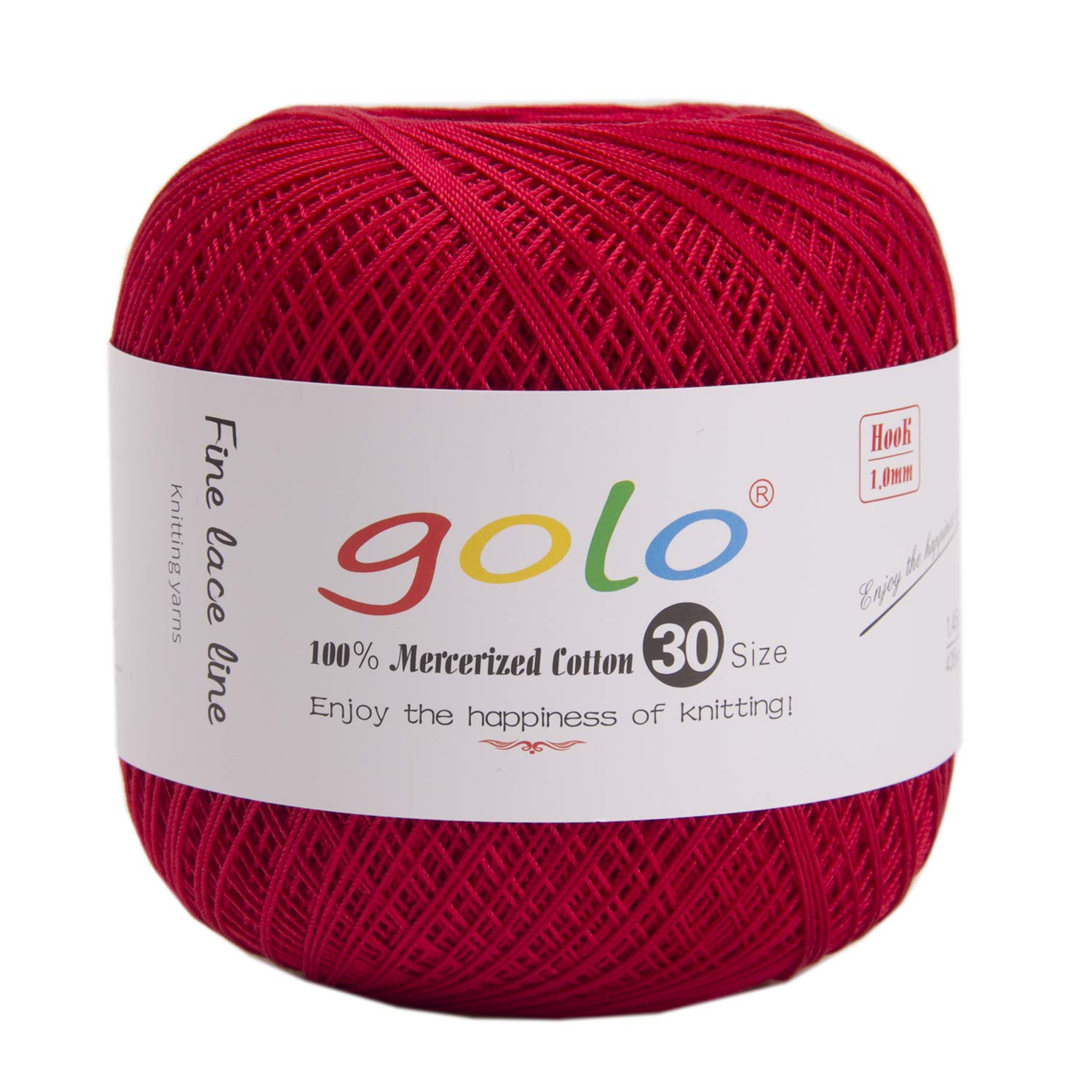golo Crochet Thread Yarns 100% Cotton Yarn for Knitting Red 756