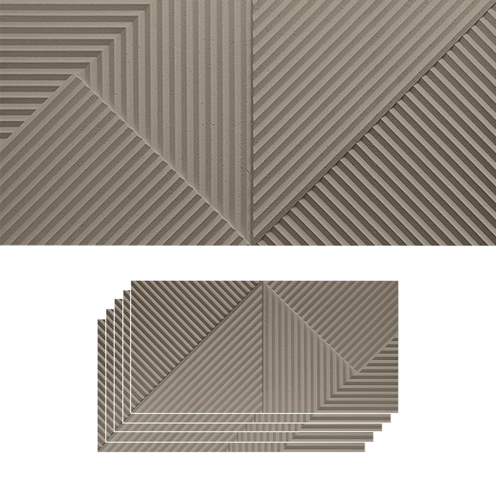 Vibeo Pannelli decorativi per pareti Pannelli Murali Effetto Pietra Naturale 3D, Pannelli Decorativi in ​​PU Impermeabili e Leggeri, Pannelli Decorativi per Pareti Interne(Gray A,5 pcs)