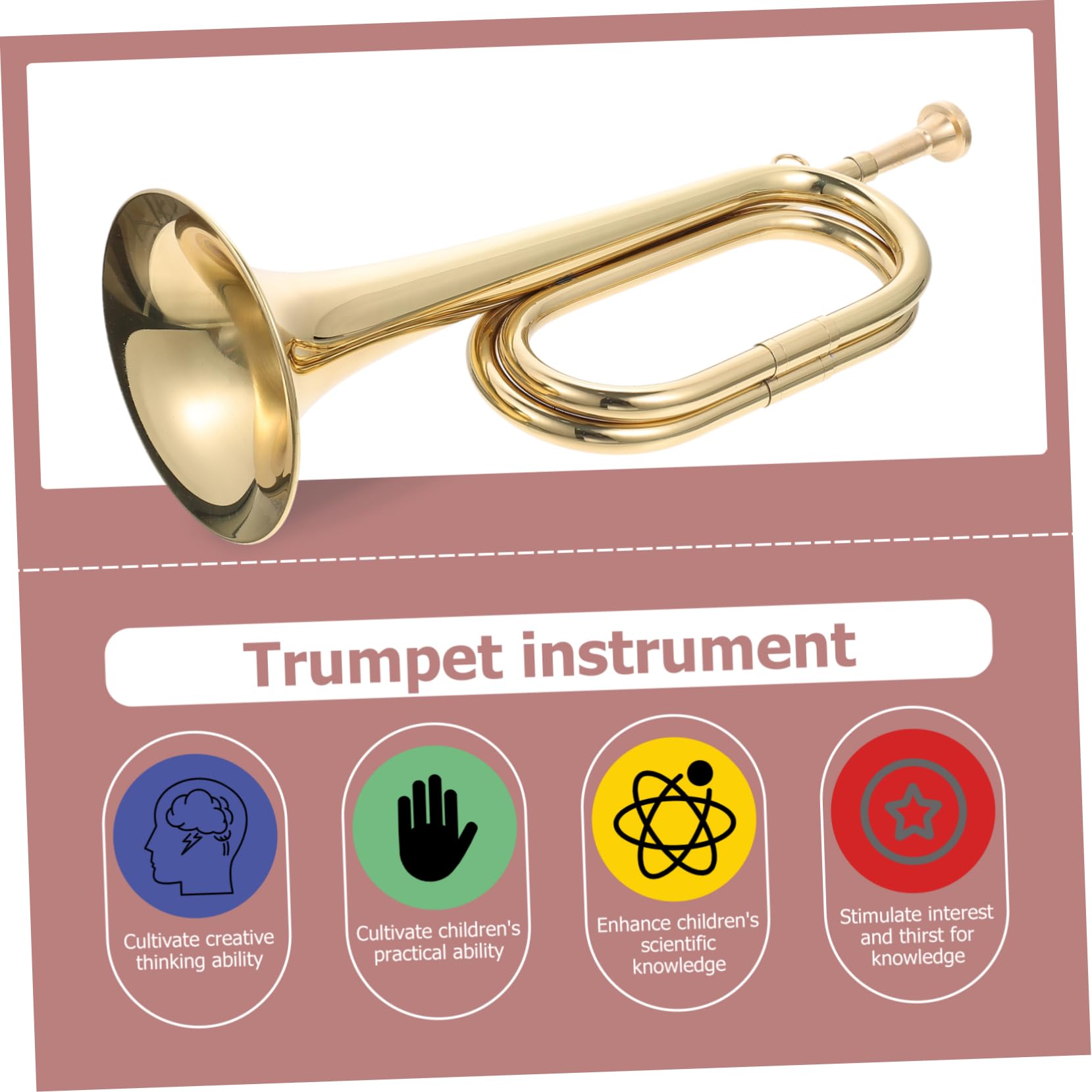 SHOWERORO Professionelles Horninstrument Anfängertrompete Kupfertrompete Musikinstrument Blasinstrument Kupferhorn Für Anfänger Studenten Und Profis