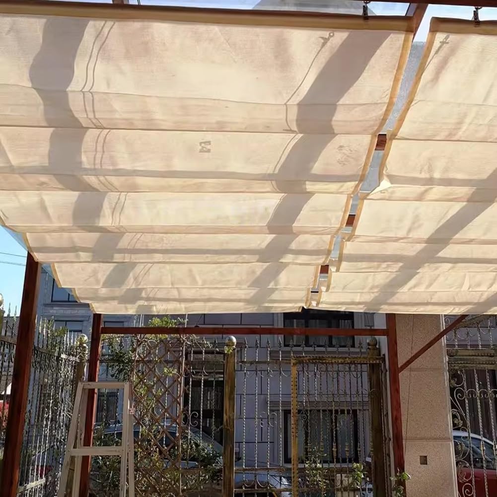 Wysuwany żagiel przeciwsłoneczny do pergoli, zapasowy żagiel przeciwsłoneczny z zestawem montażowym na patio, do ogrodu i ogrodu zimowego