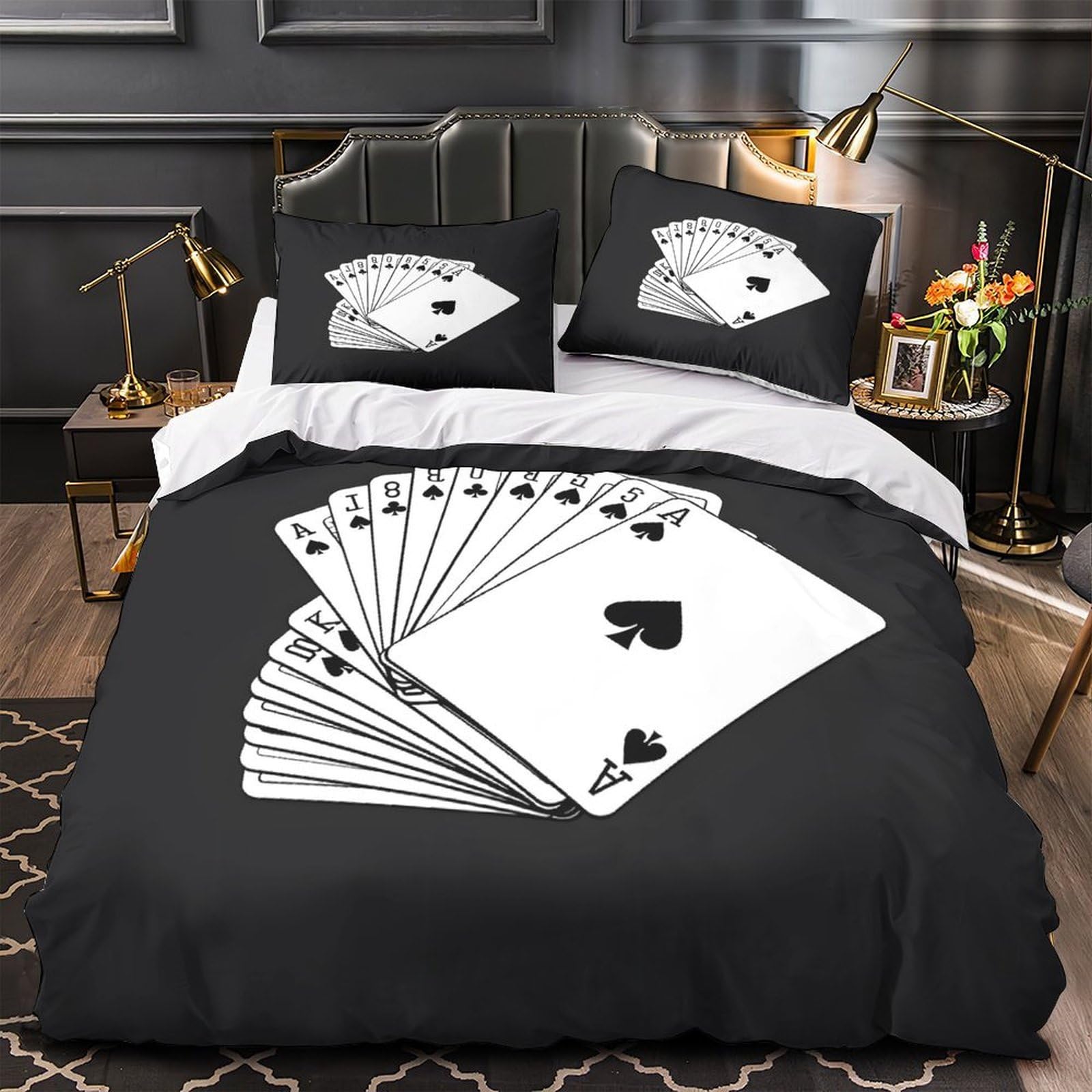 Housse de couette microfibre légère lit double confortable 3D