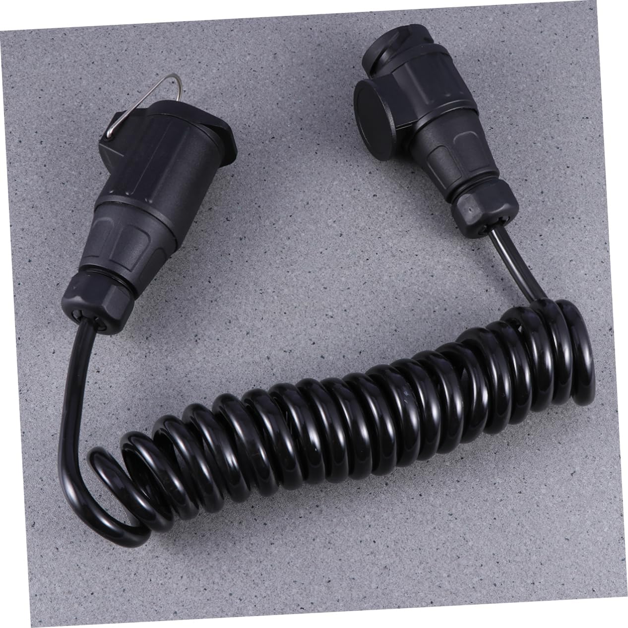 12v Spring Coiled Cable 2m Long Trailer Electrical Connector Power Cord