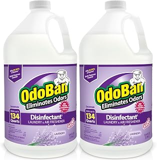 OdoBan Disinfectant Concentrate and Odor Eliminator, Made in the USA, Lavender Scent, 134 Ounce 2-Pack