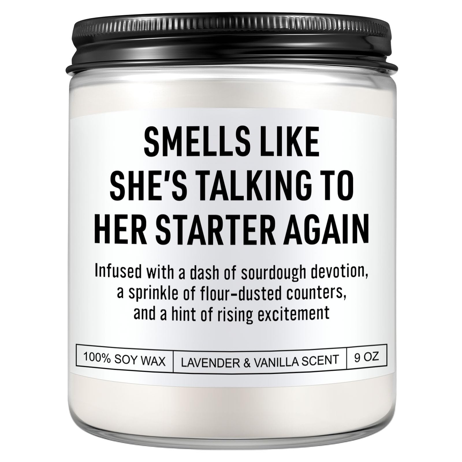 Funny Sourdough Starter Candle, Sourdough Gifts for Women, Unique Gifts for Sourdough Bakers, Bread Makers, Enthusiasts & Lovers, Sour Dough Accessories, Birthday, Mothers Day Baking Presents