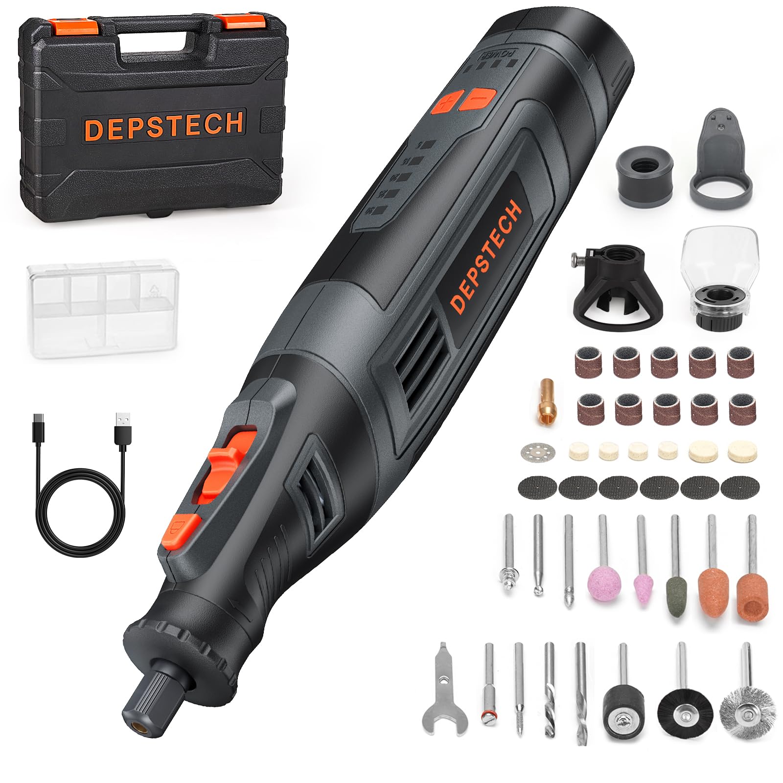 Amazon.co.jp: DEPSTECH ミニルーター 8Vリューター 充電式 コードレス