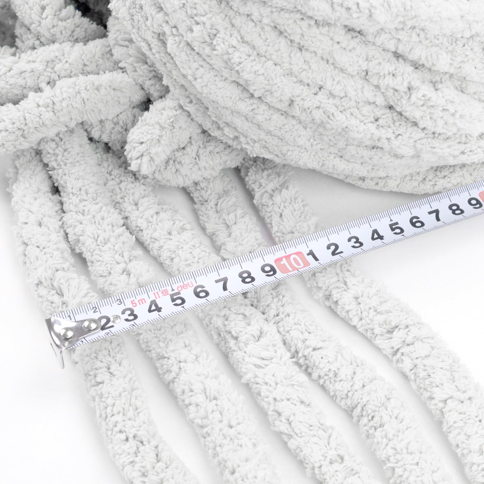 6 gomitoli di filato di ciniglia bianca, per lavori a maglia a mano, filato spesso e grosso peluche per fai da te, filato extra voluminoso (27 metri, 250 g