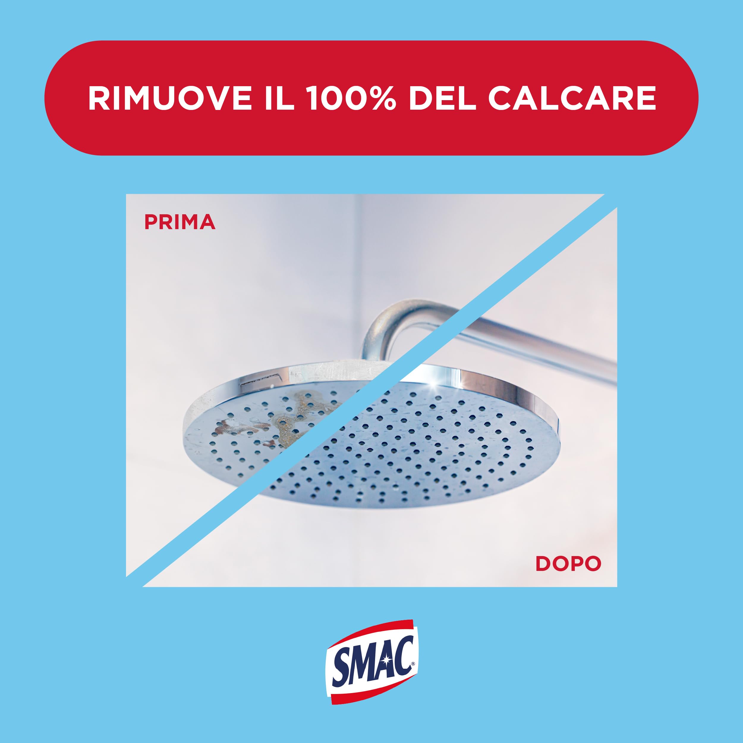 Smac - Scioglicalcare Gel, Detergente Anticalcare Bagno, Azione Igienizzante e Brillantezza, 500 ml x 20 Pezzi