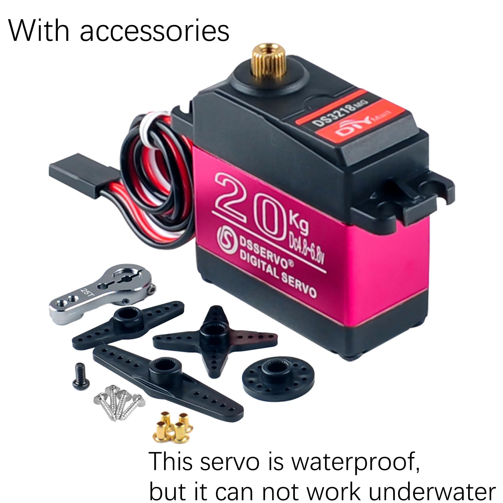 RDS3218 20KG High Torque Digital Servo - Waterproof Dual Shaft U Mount For RC Cars, Robots & 1/8 Scale Crawlers - View #8