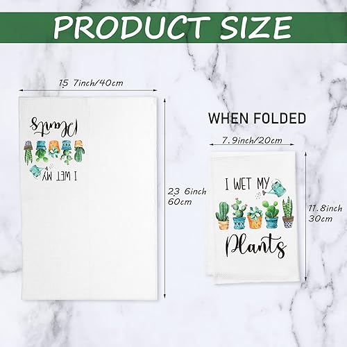 Miniatura 2 de Tatuo 4 toallas divertidas de cocina para plantas, té de mano, divertidas, decorativas, divertidas, toalla de gofre, regalos para inauguración de la