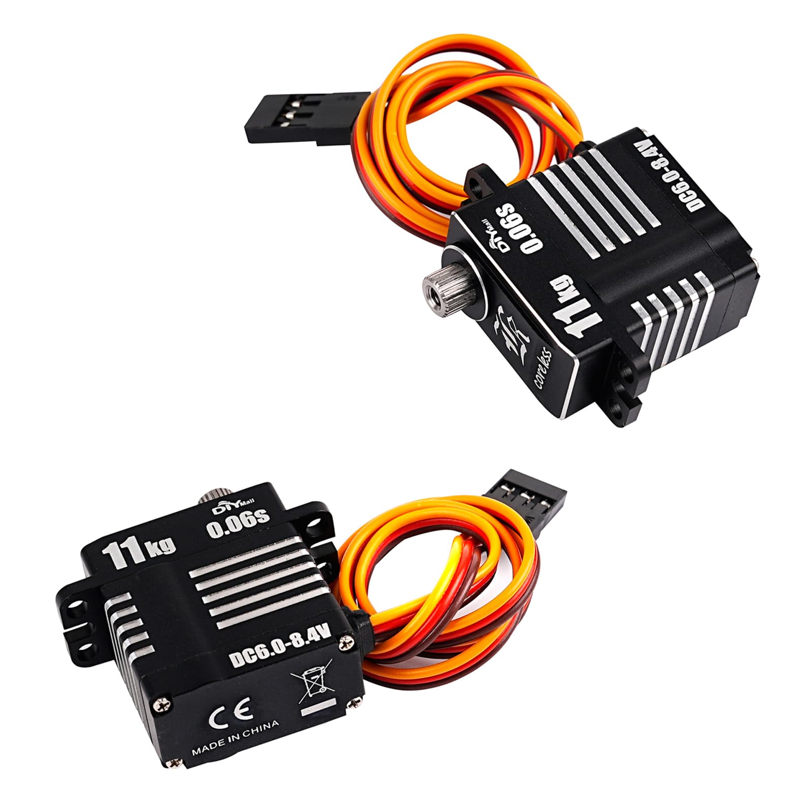 Mini servo numérique entièrement en métal à couple élevé de 11 kg, moteur sans noyau haute pression, micro servo programmable pour voiture télécommandée (270 degrés)