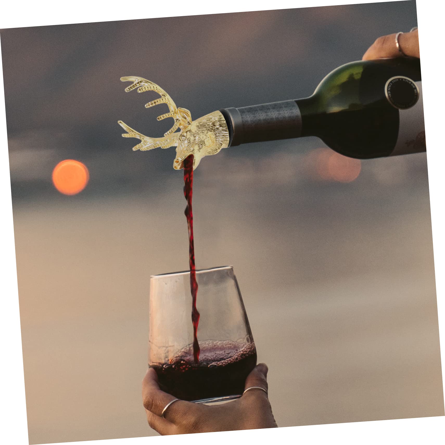 BESTYASH 6 Piezas Tapón para Vino con Vertedor Forma de Sellado para Conservar Accesorio Decorativo para Fiestas y Reuniones