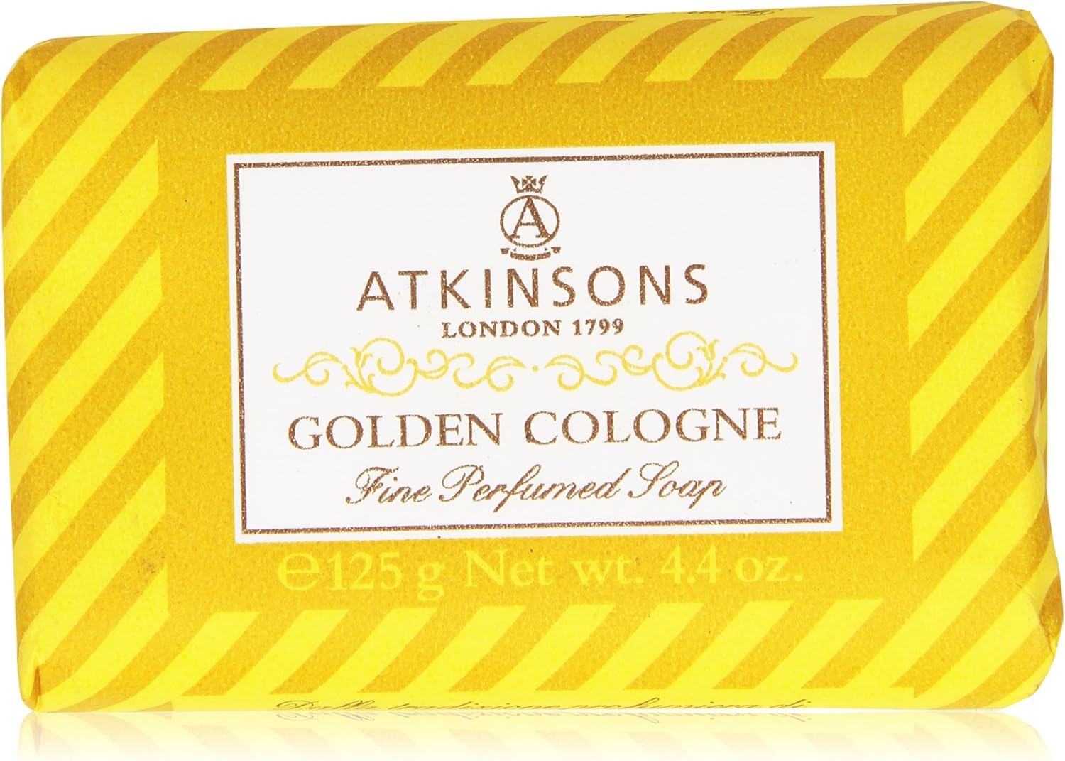 16 x Atkinsons Golden Cologne Profumato Sapone Solido Profumato 125 g + Portachiavi Beni Culinari
