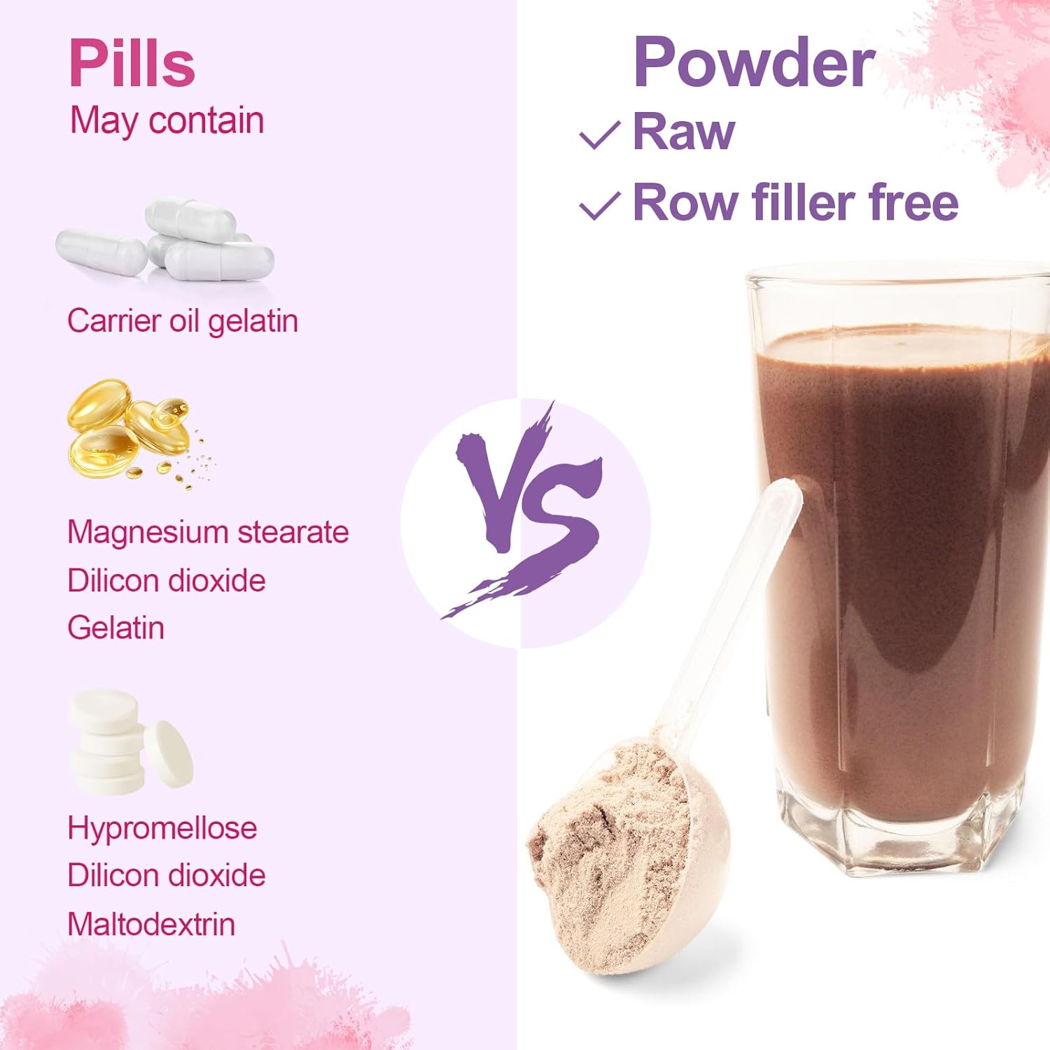 Collagen Creamer Protein Coffee Powder, Marine Collagen with Coconut MCT, Hyaluronic Acid, Vitamin C & Probiotics for Skin Lightening, Hair & Nails Strength, Gut Health, Chocolate, 17.64 Ounce - Image 6