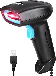 JianBoland U1 USB 1D CCD Barcode Scanner - Plug & Play Wired Reader for Screen & Paper Scans in Stores, Warehouses