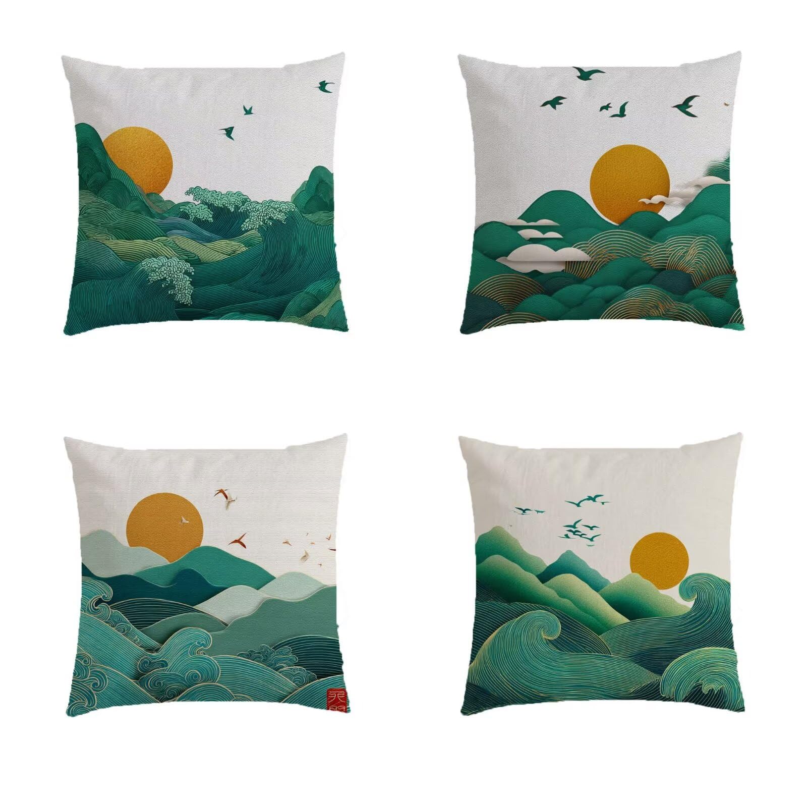 Salon de jardin extérieur carré décoré de housse coussin 50x50
