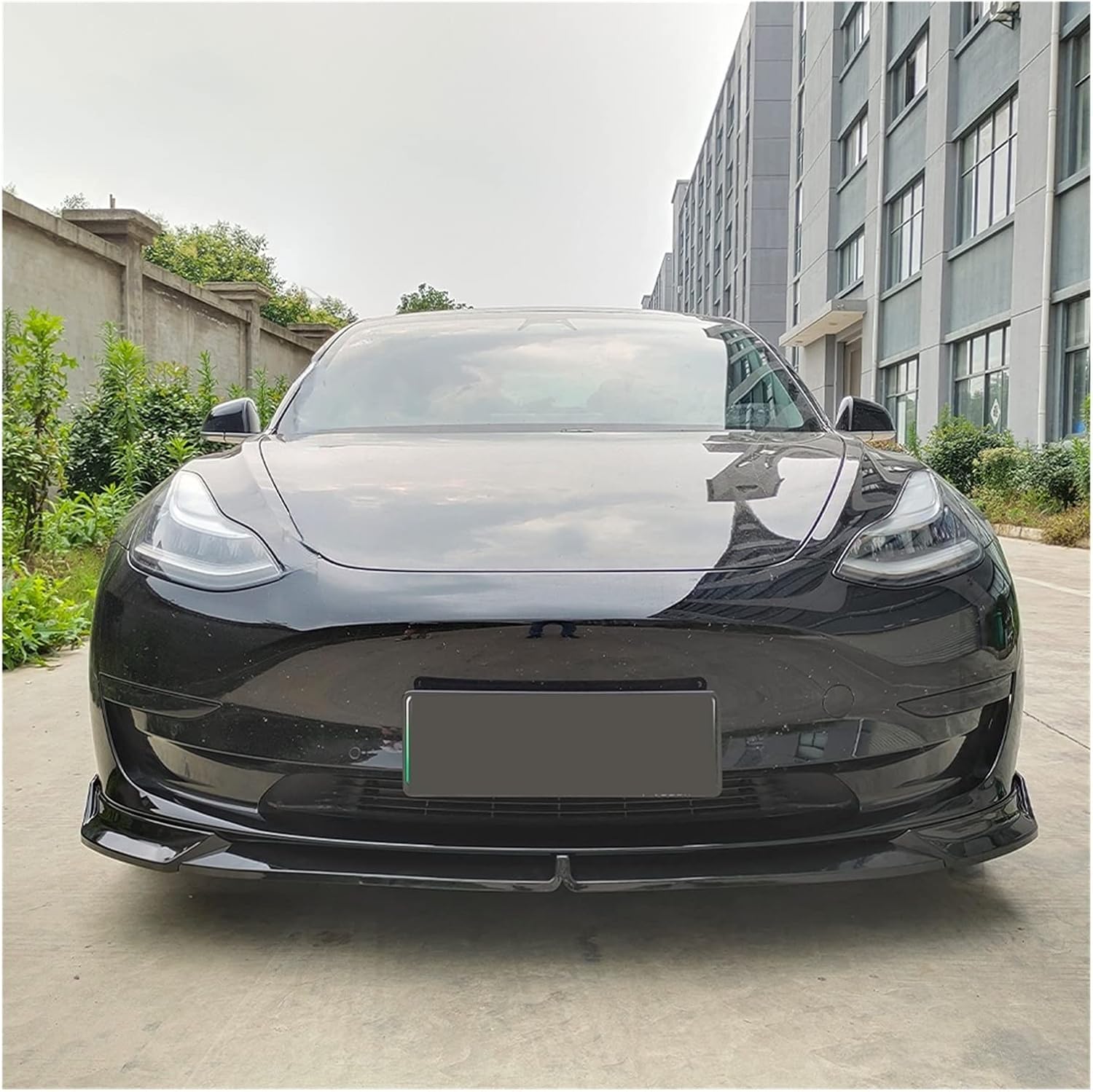 デフレクター フロントバンパー リップ チンガード トリム スタイリング カバー 改造ボディキット ディフューザー テスラ モデル3